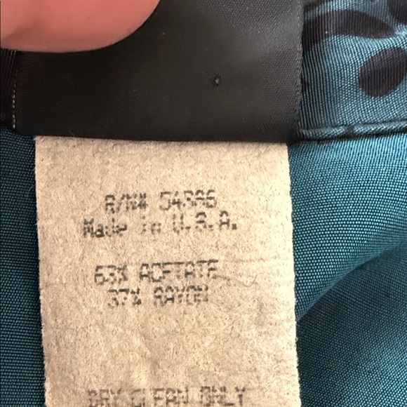 Vintage Floral Teal Women's Blazer - Picture 5 of 6